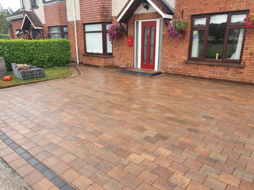 Block Paving on a driveway in Westmeath